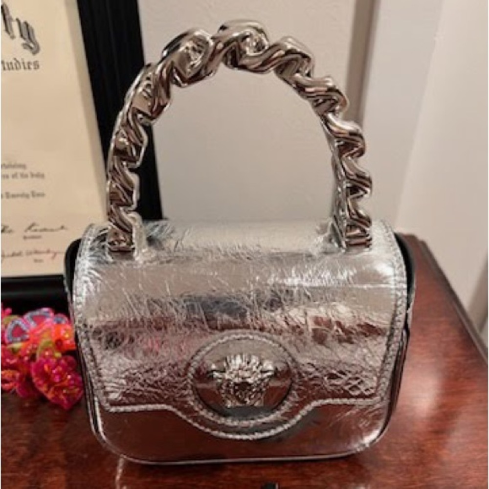 Versace LA MEDUSA METALLIC MINI BAG